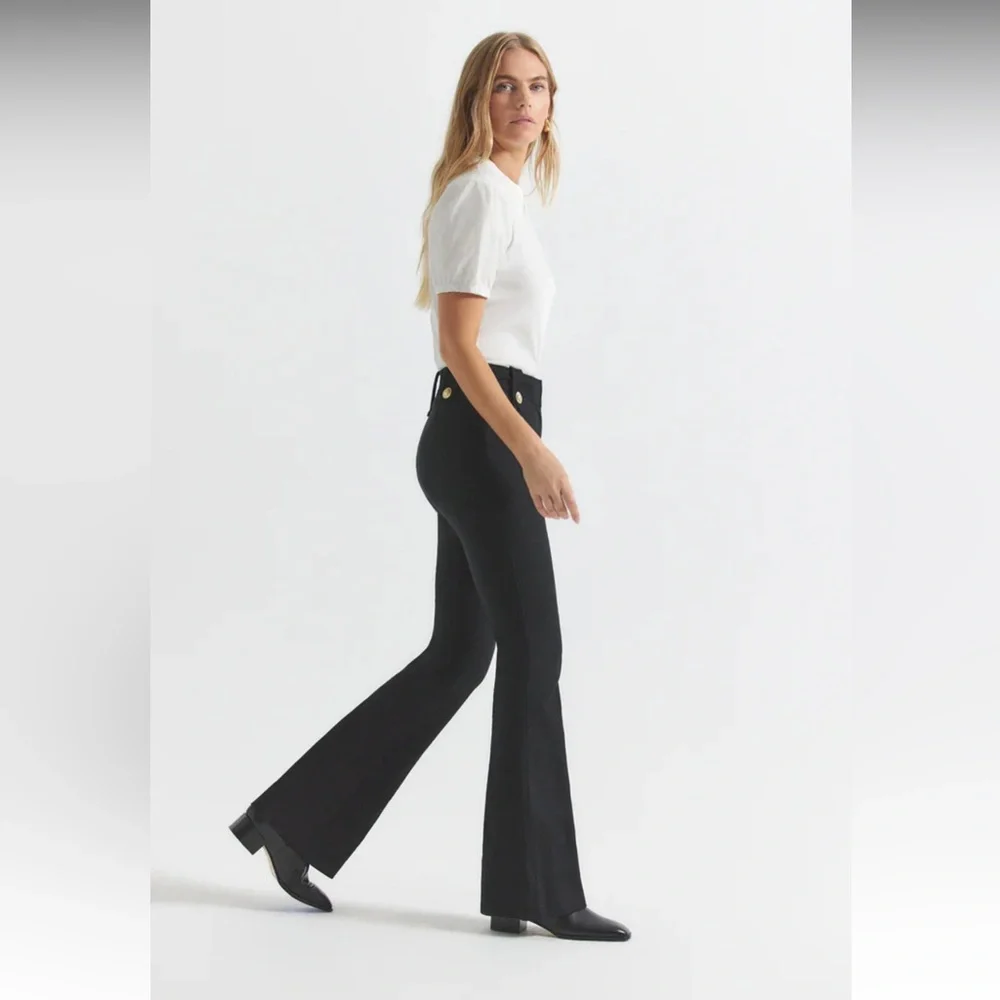 DEREK LAM 10 CROSBY***Robertson Powder Blue Flared Pants***US 4***$385 CURRENT - Picture 6 of 7